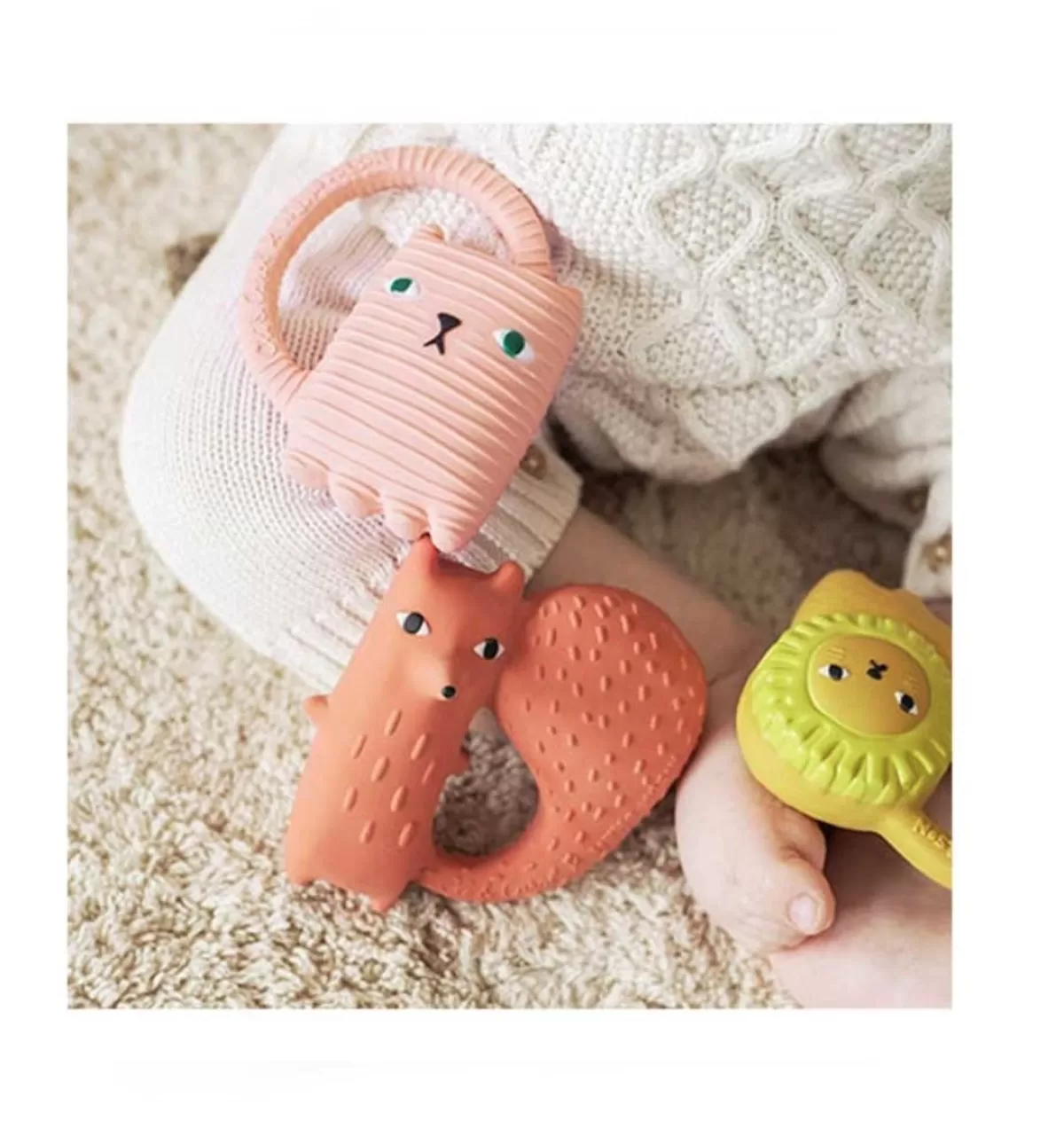 Clearance Donna Wilson / Oli&Carol Teething Toy And Bath Toy Ginge Cat
