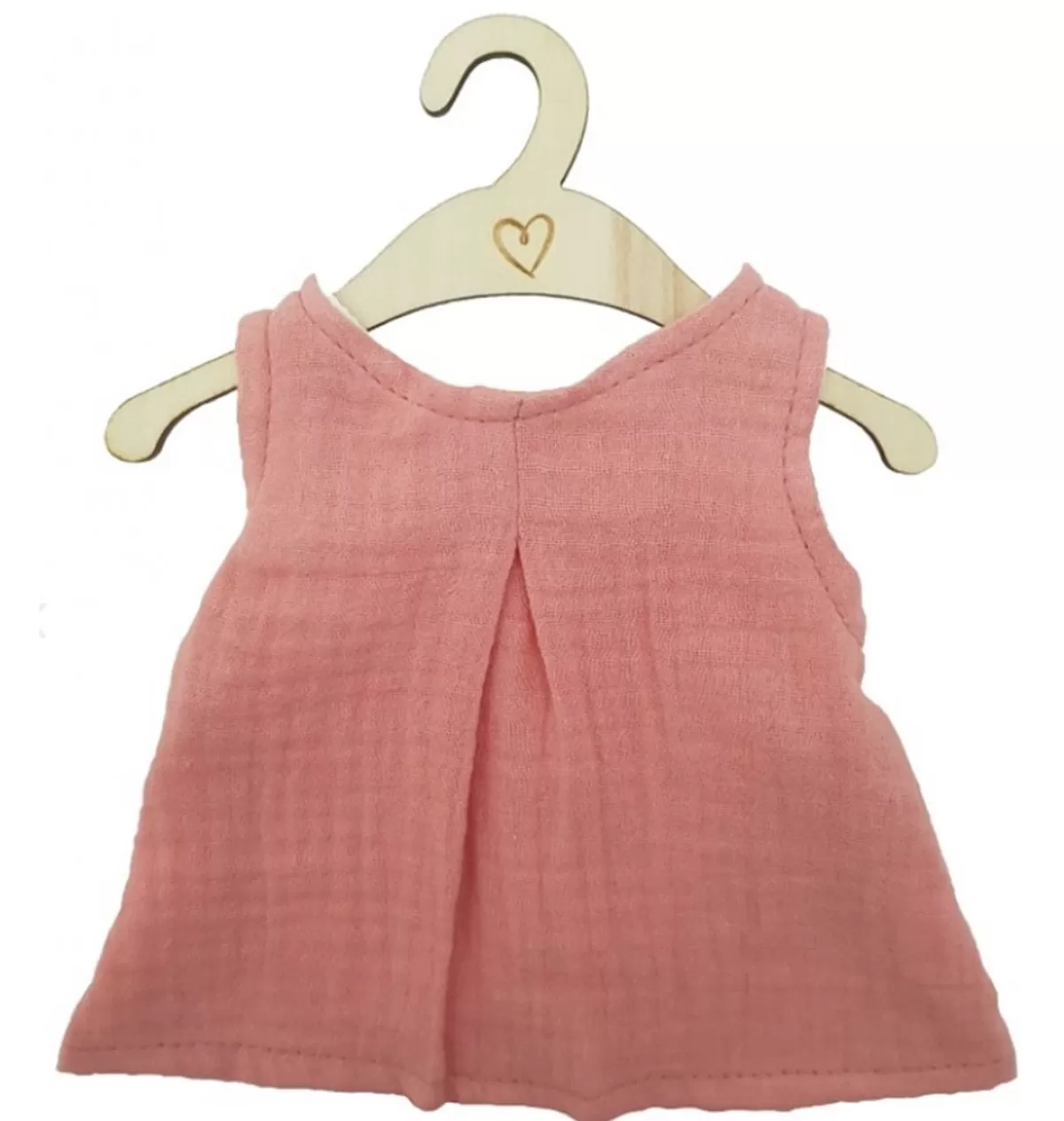 Best Sale Hollie Dress For Gordi Dolls From / Color Old Pink With Wooden Clothes Hanger