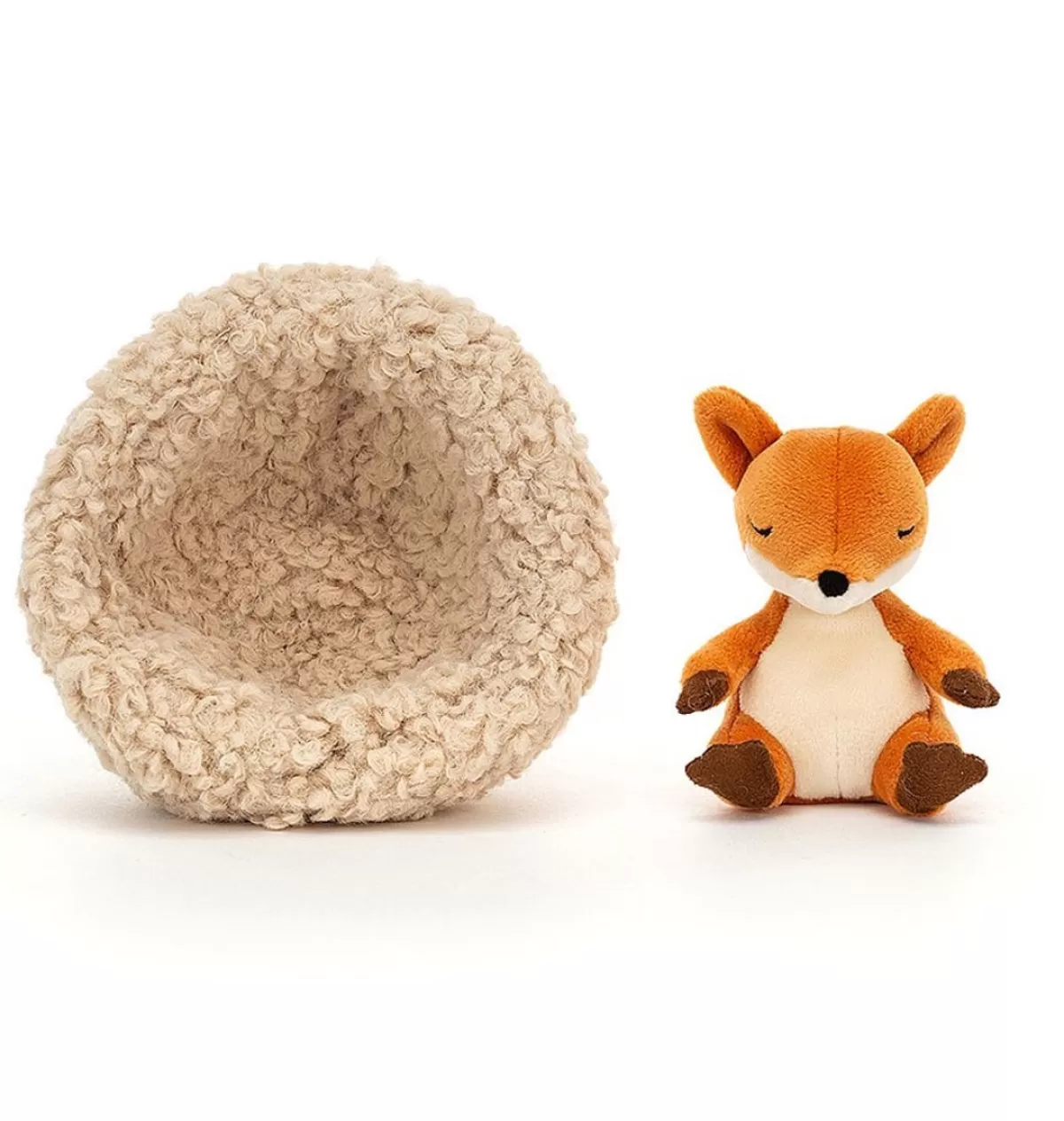 Discount Jellycat knuffels Jellycat Hibernating Cuddly Fox 12 Cm