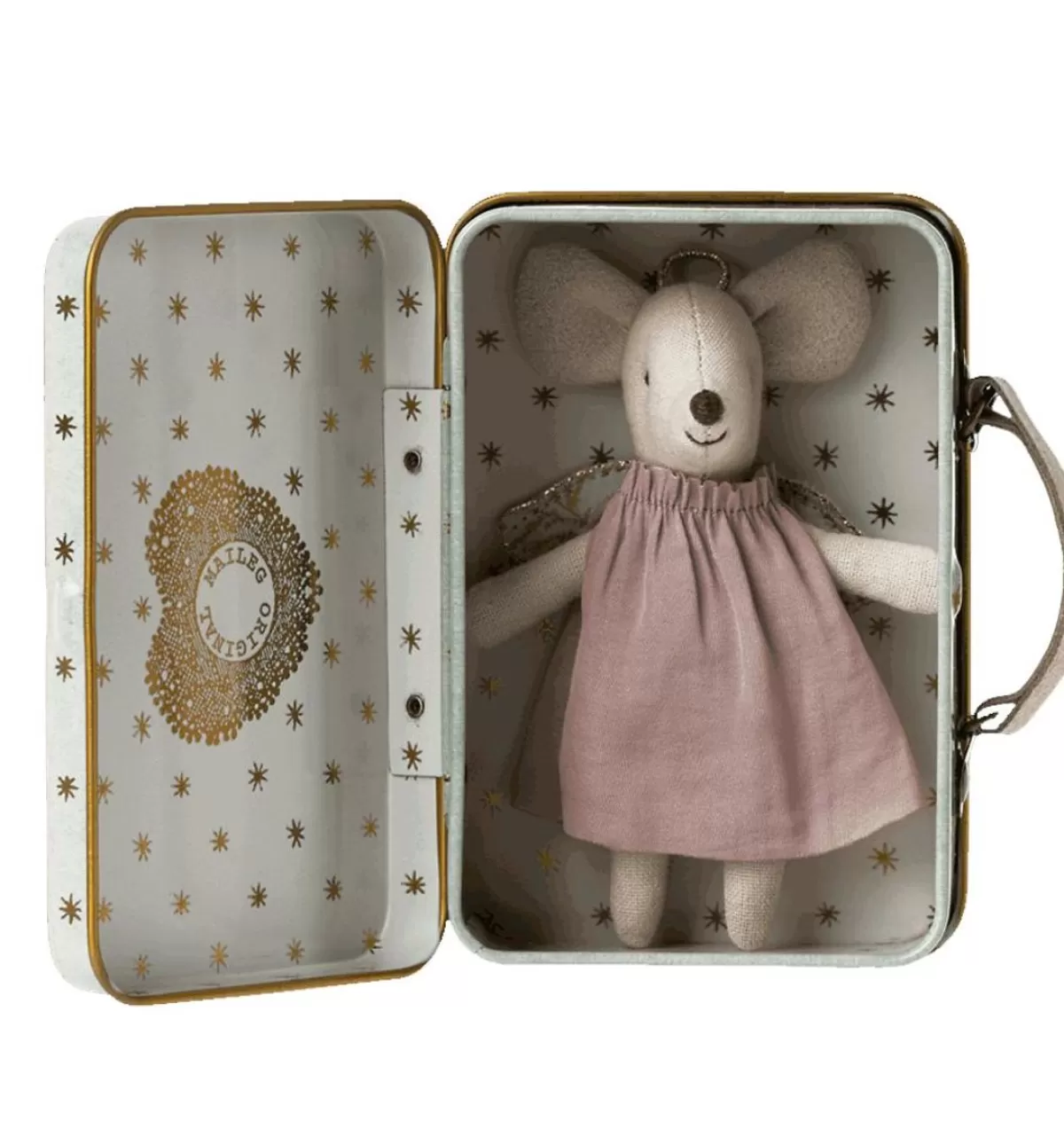 Store Maileg Angel Mouse In Suitcase