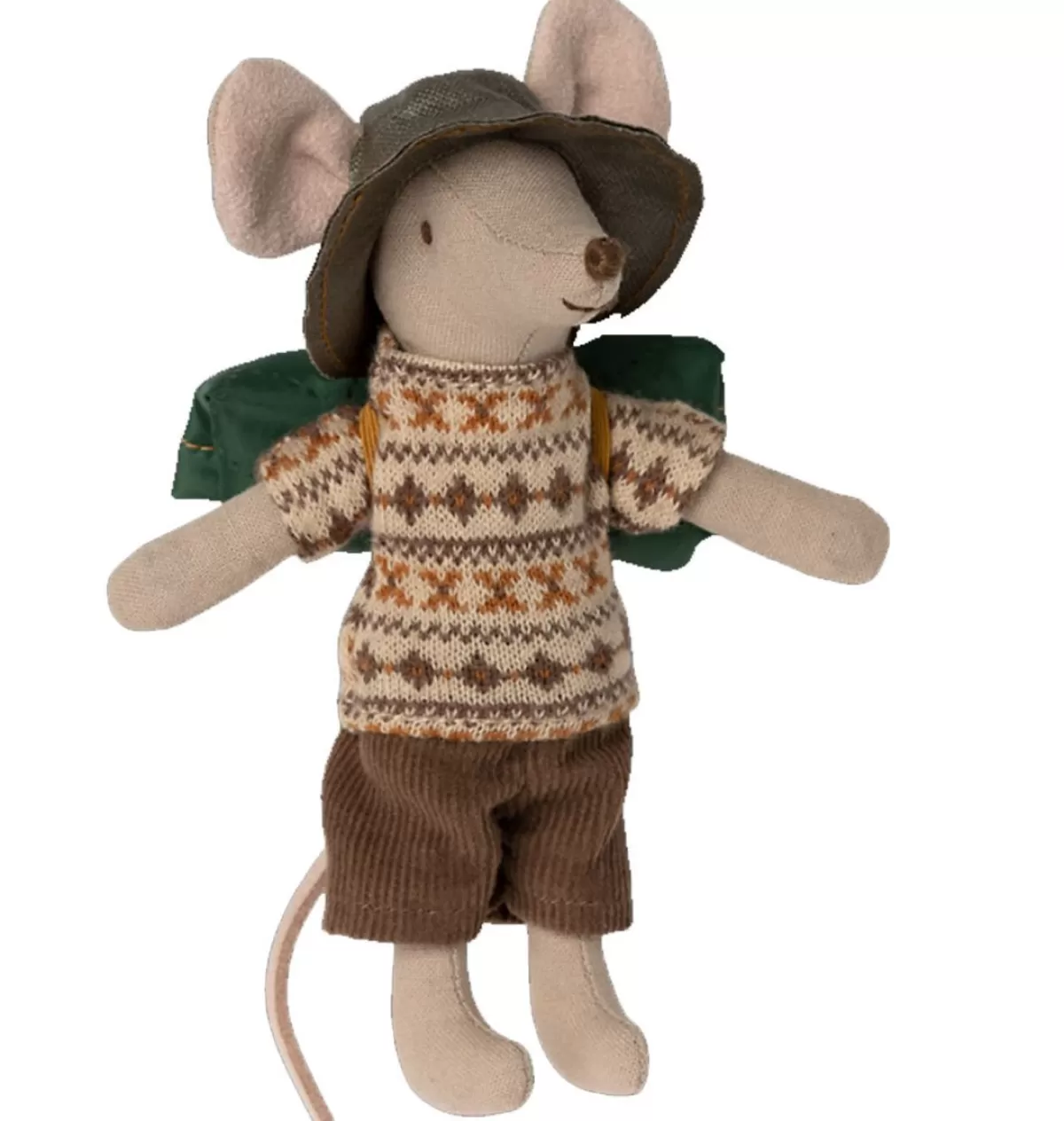 New Maileg Big Brother Hiker Mouse With Sleeping Bag