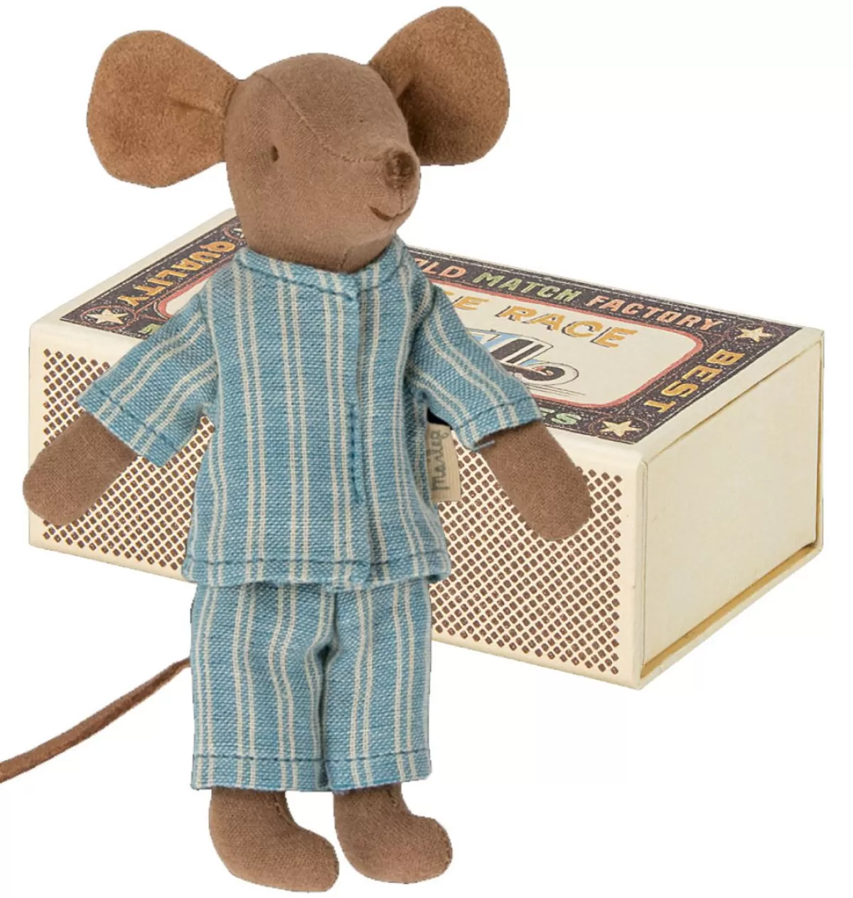 Sale Maileg Big Brother Mouse With Pajamas In Matchbox