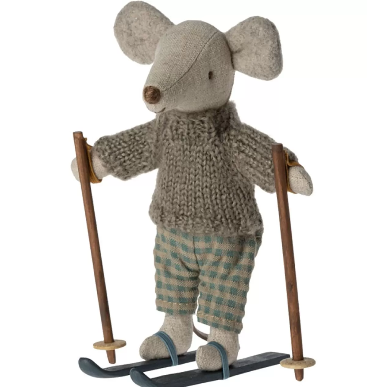 Outlet Maileg Big Brother Mouse With Ski Set