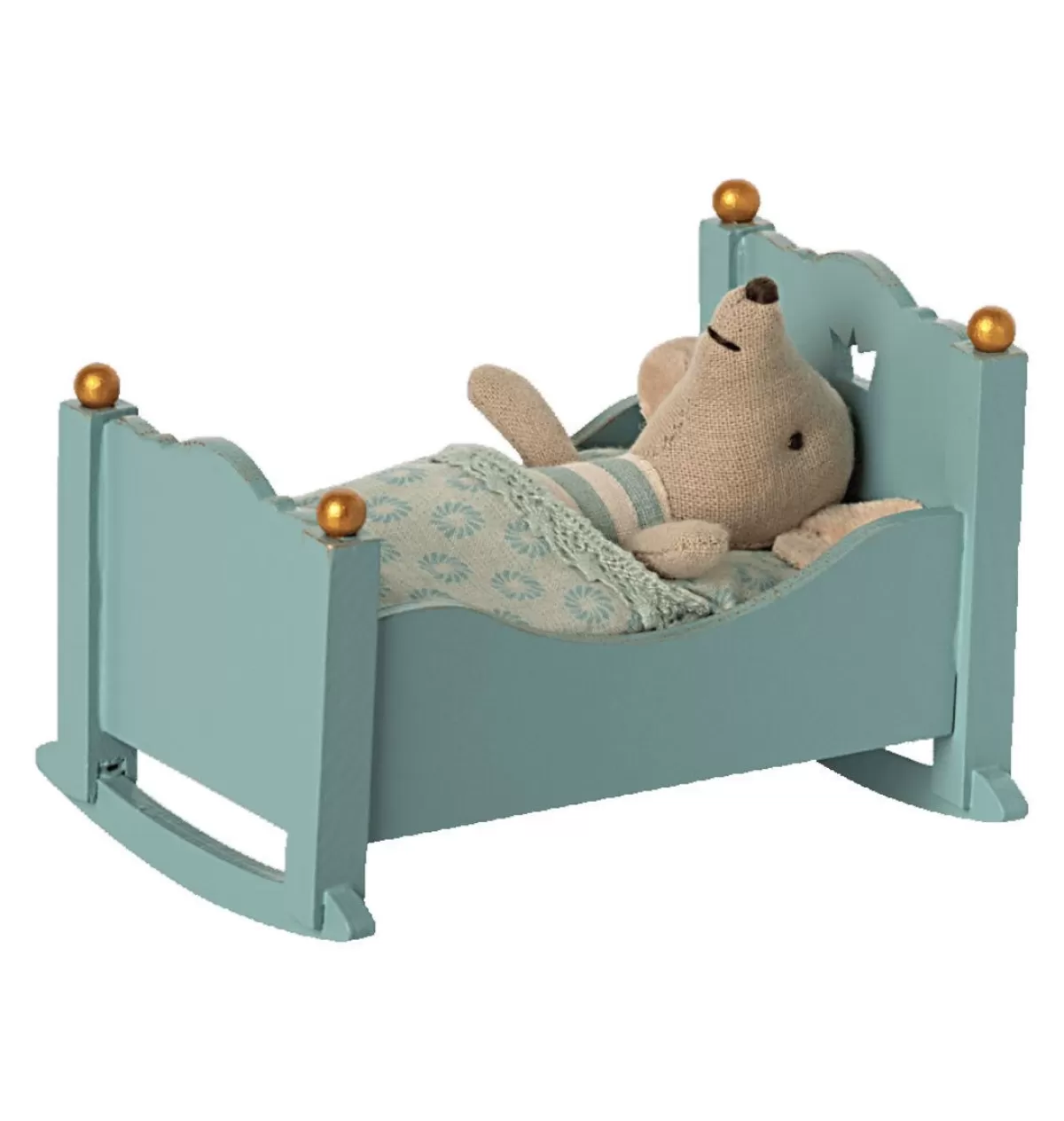 Flash Sale Maileg Craddle For The Baby Mice Blue