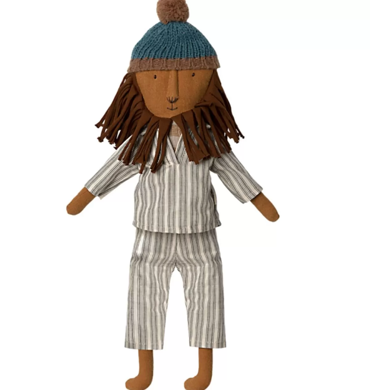 Shop Maileg Jungle Friends Lion With Pajamas And Knitted Hat