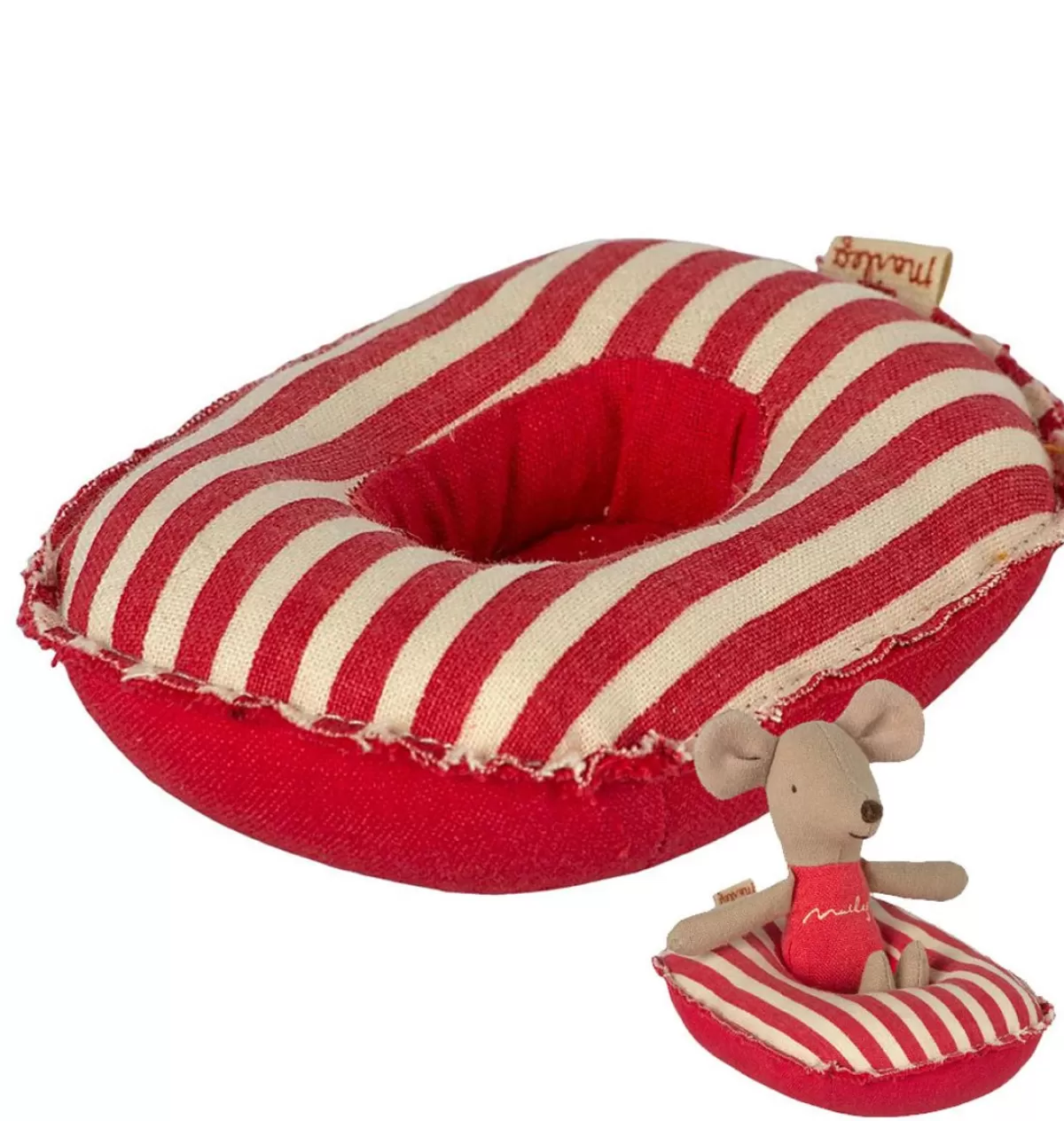 Cheap Maileg Rubber Boat For The Mice - Red Striped