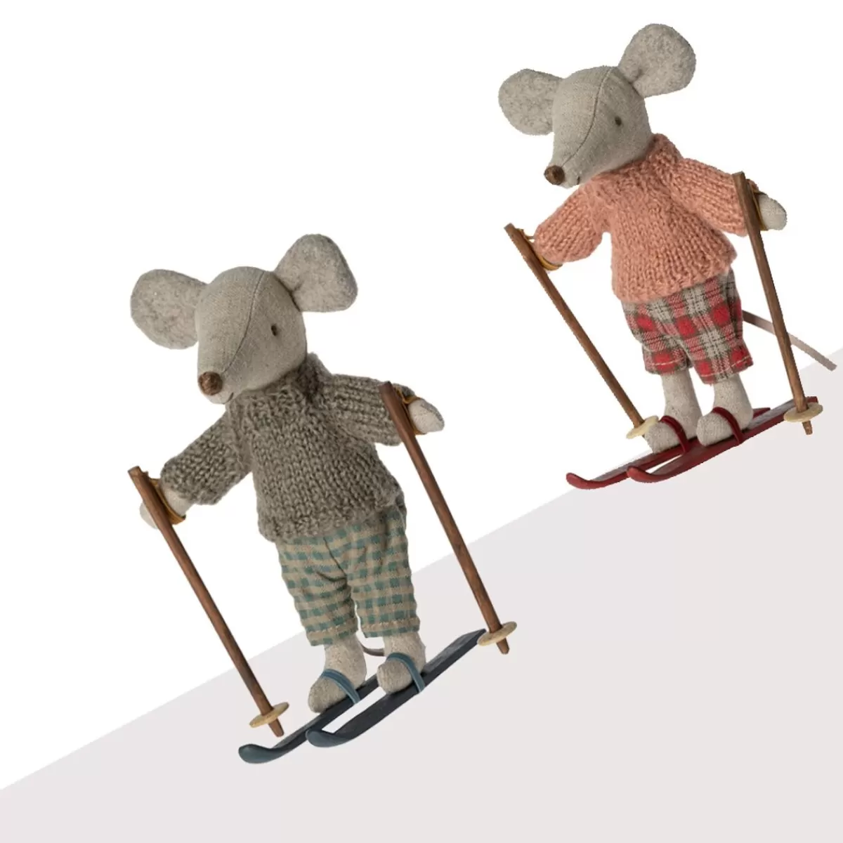 Outlet Maileg Skis & Ski Poles For Big Sister And Big Brother Mouse
