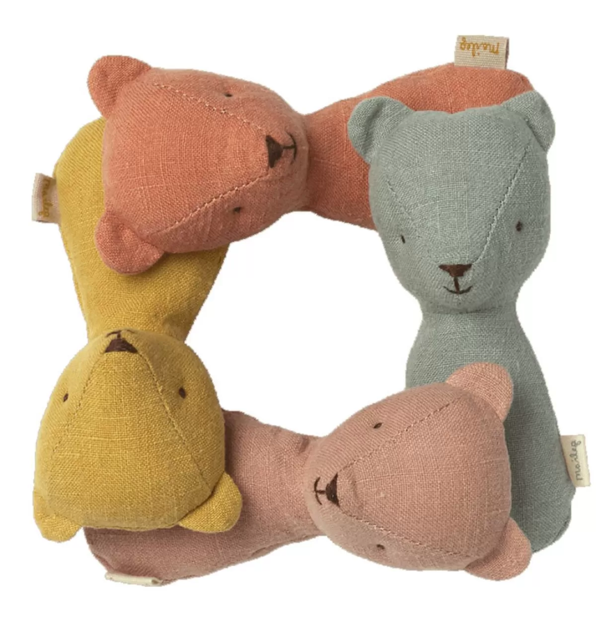 Hot Maileg Teddy Bear Rattle / Dusty Yellow