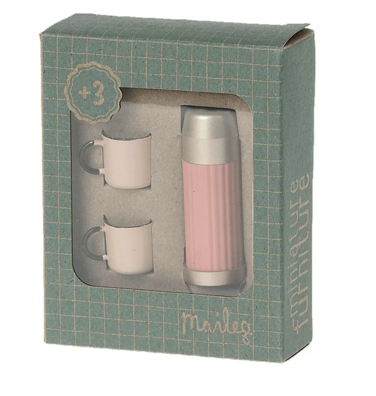 Best Sale Maileg Thermos And Cups / Soft Coral