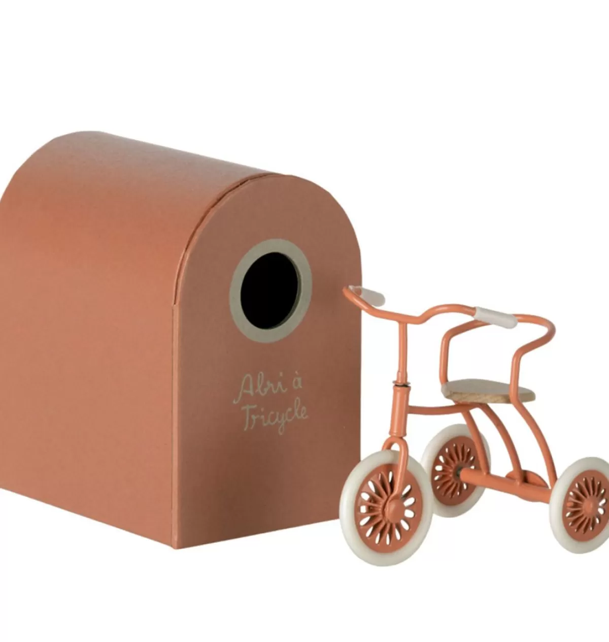Cheap Maileg Tricycle Bike With Shelter For The Mice / Color Coral