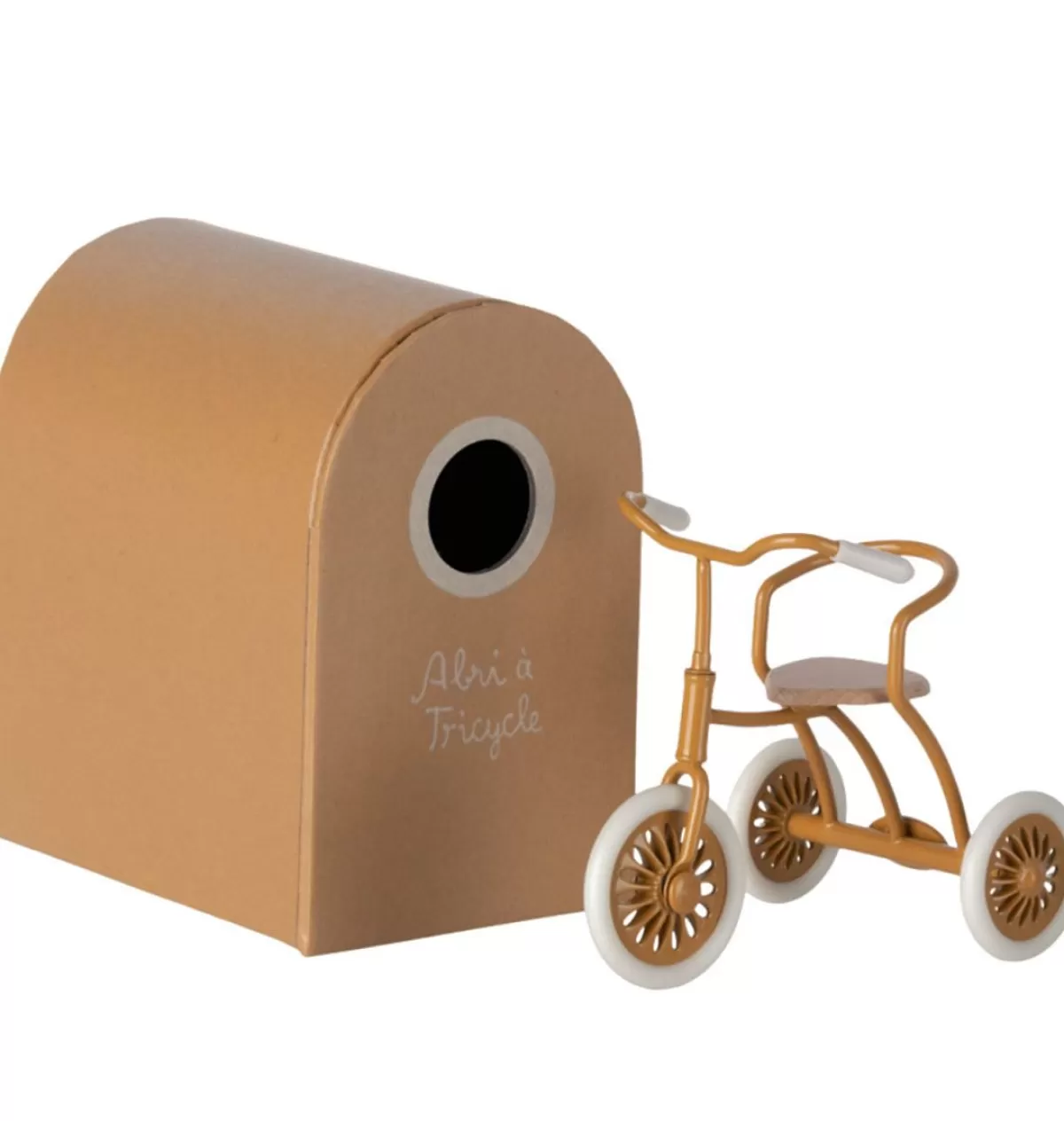 Sale Maileg Tricycle Bike With Shelter For The Mice / Color Ocher Yellow