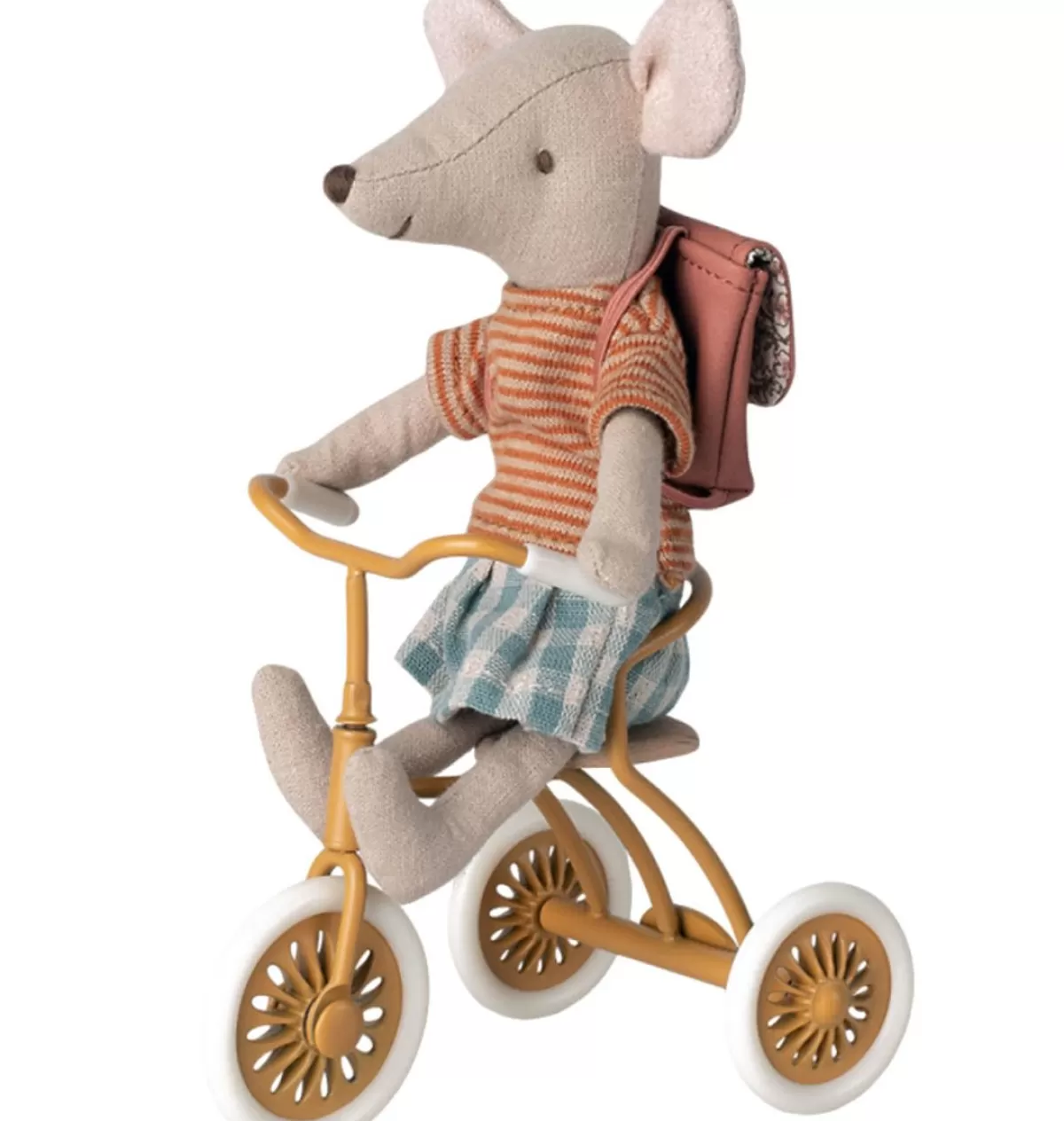 Sale Maileg Tricycle Bike With Shelter For The Mice / Color Ocher Yellow