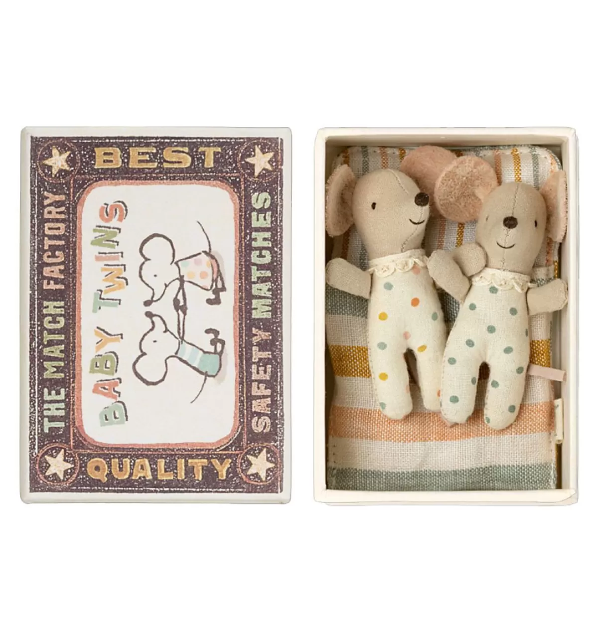 Fashion Maileg Twin Mice In Matchbox