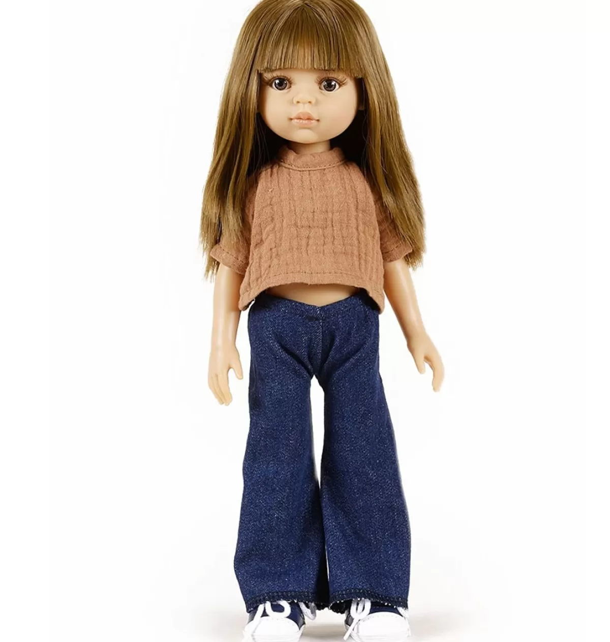 Best Sale Minikane Amigas – Ensemble Trousers Jean Et Top Faustine And Double Gaze Cassonade