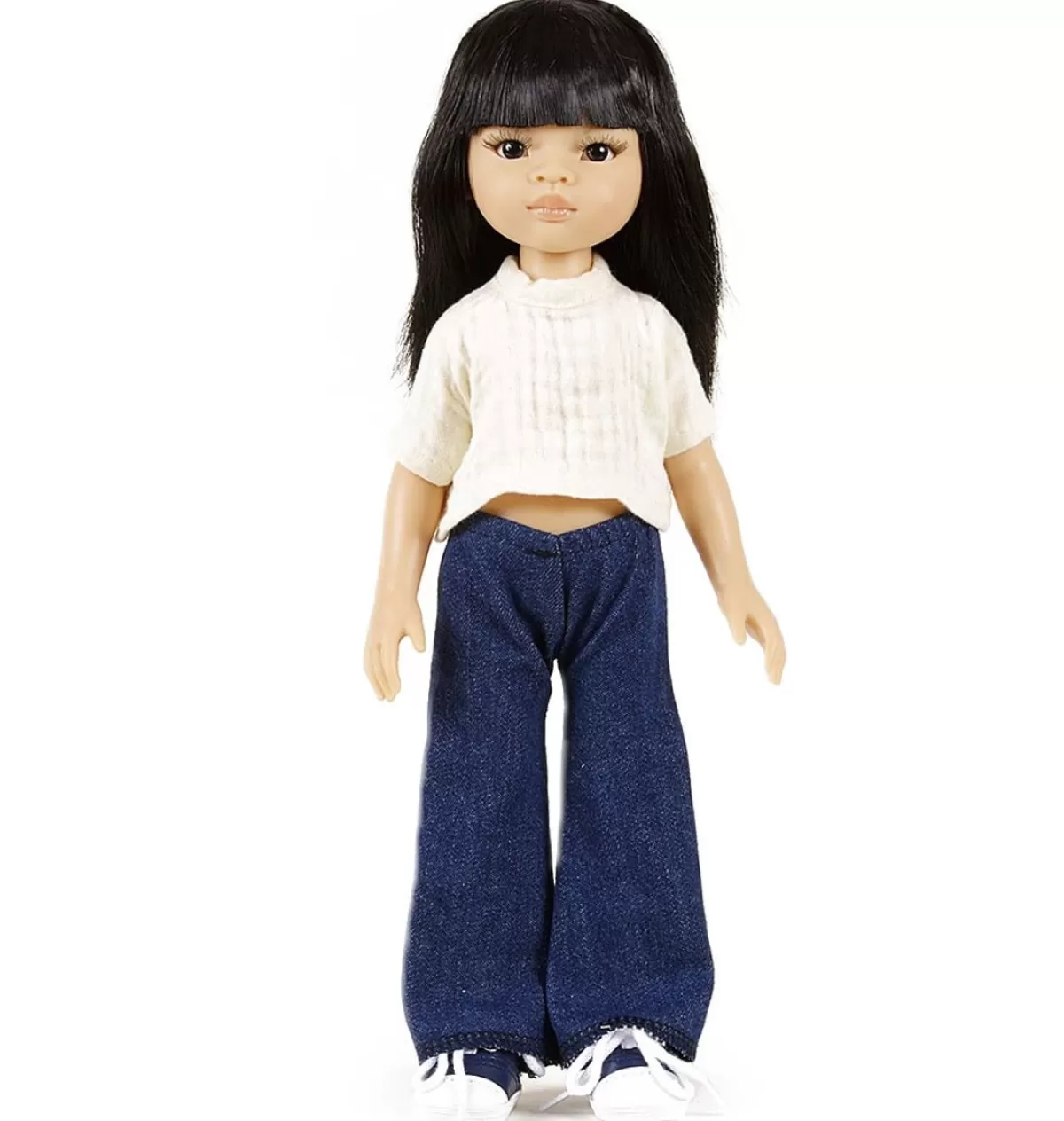 Store Minikane Amigas – Ensemble Trousers Jean Et Top Faustine And Double Gaze Ecru