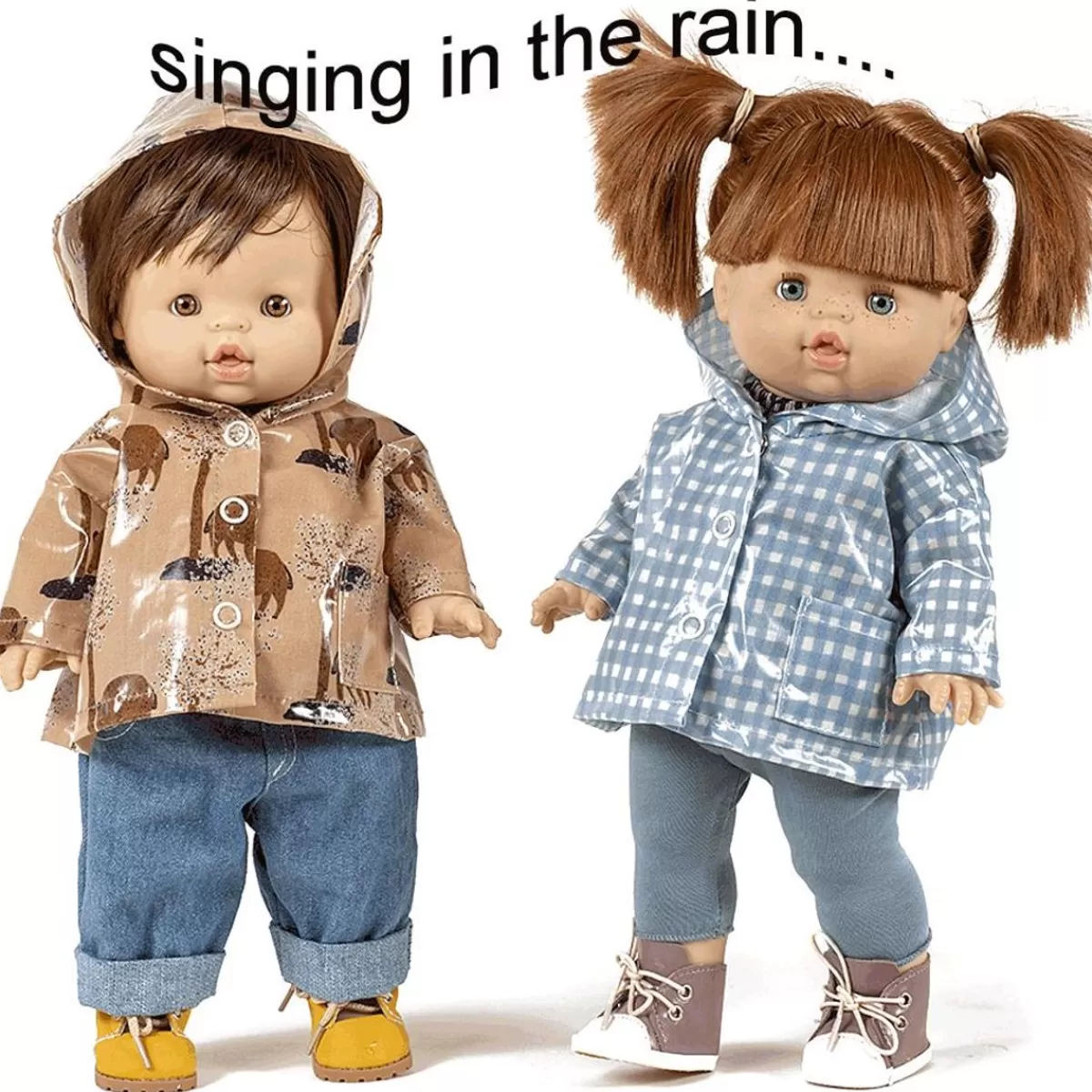 Hot Minikane Coated Raincoat With Print For The Gordi Dolls