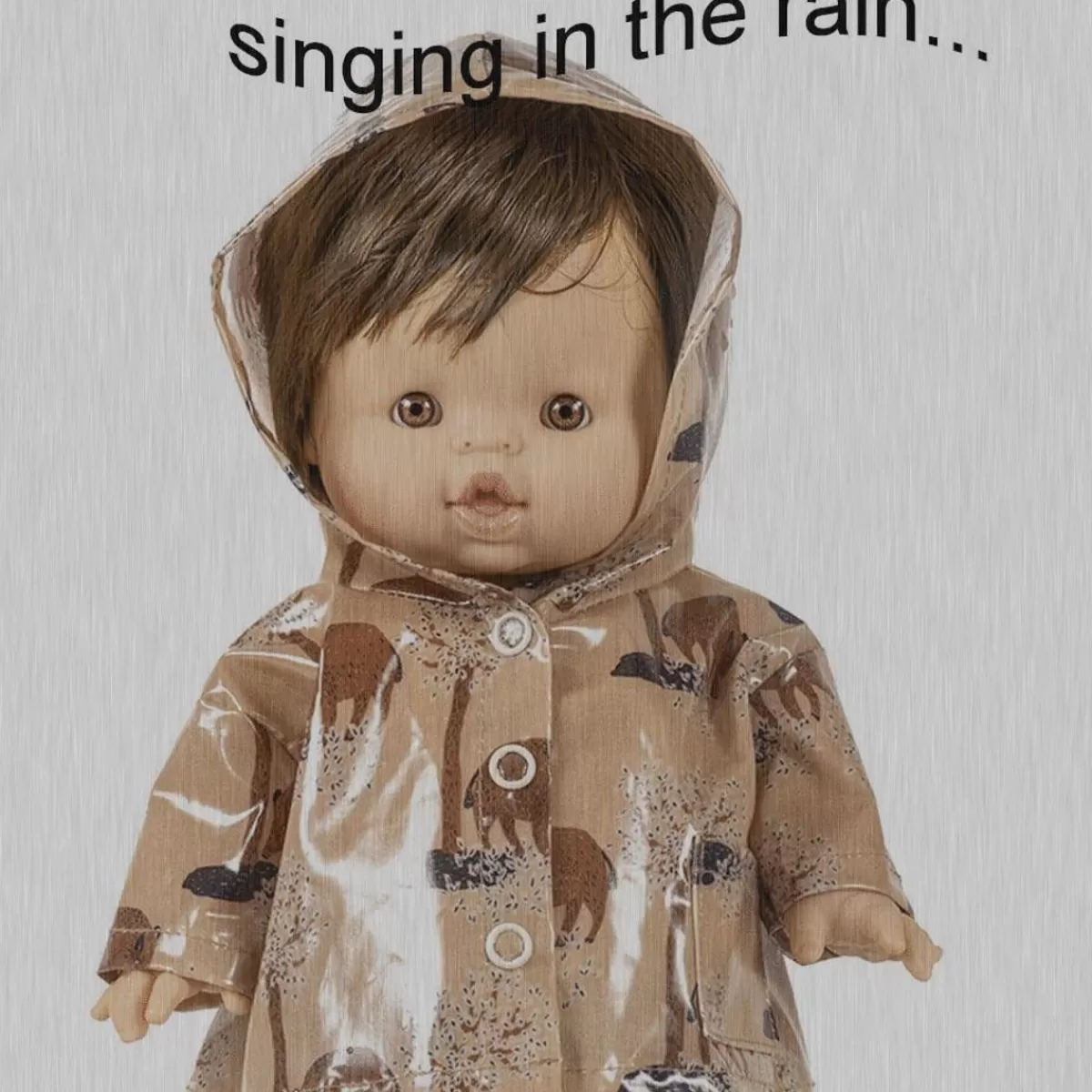Hot Minikane Coated Raincoat With Print For The Gordi Dolls