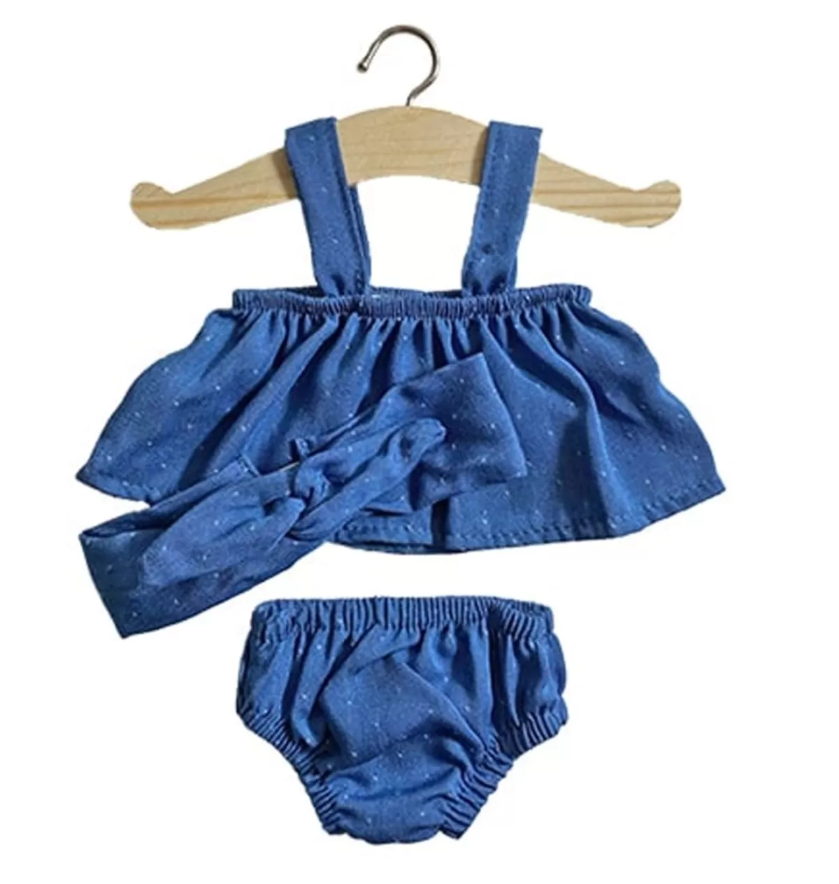 Shop Minikane Ensemble Top Mila Design Denim With Dots For Gordi Dolls From Paola Reina