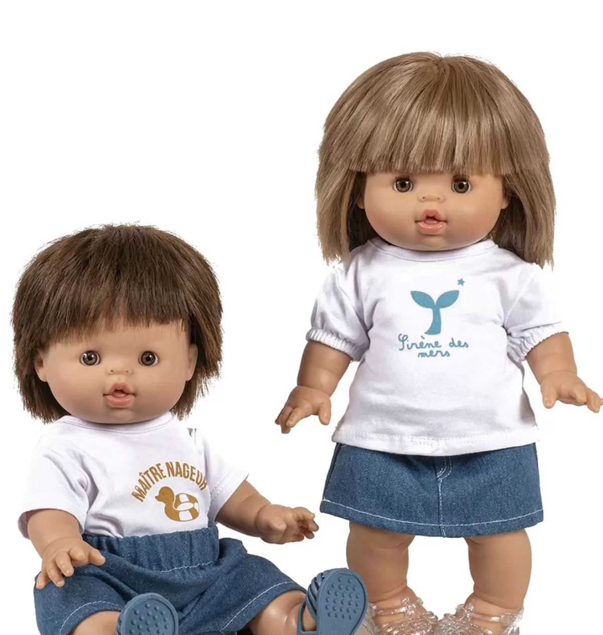 Discount Minikane Ensemble T-Shirt "Maitre Nacheur" & Denim Shorts For Gordi Dolls