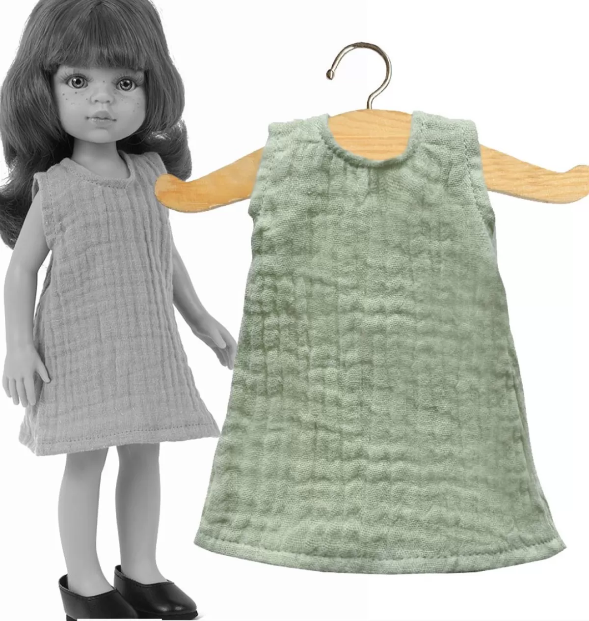 Sale Minikane Green Dress For Amigas Dolls