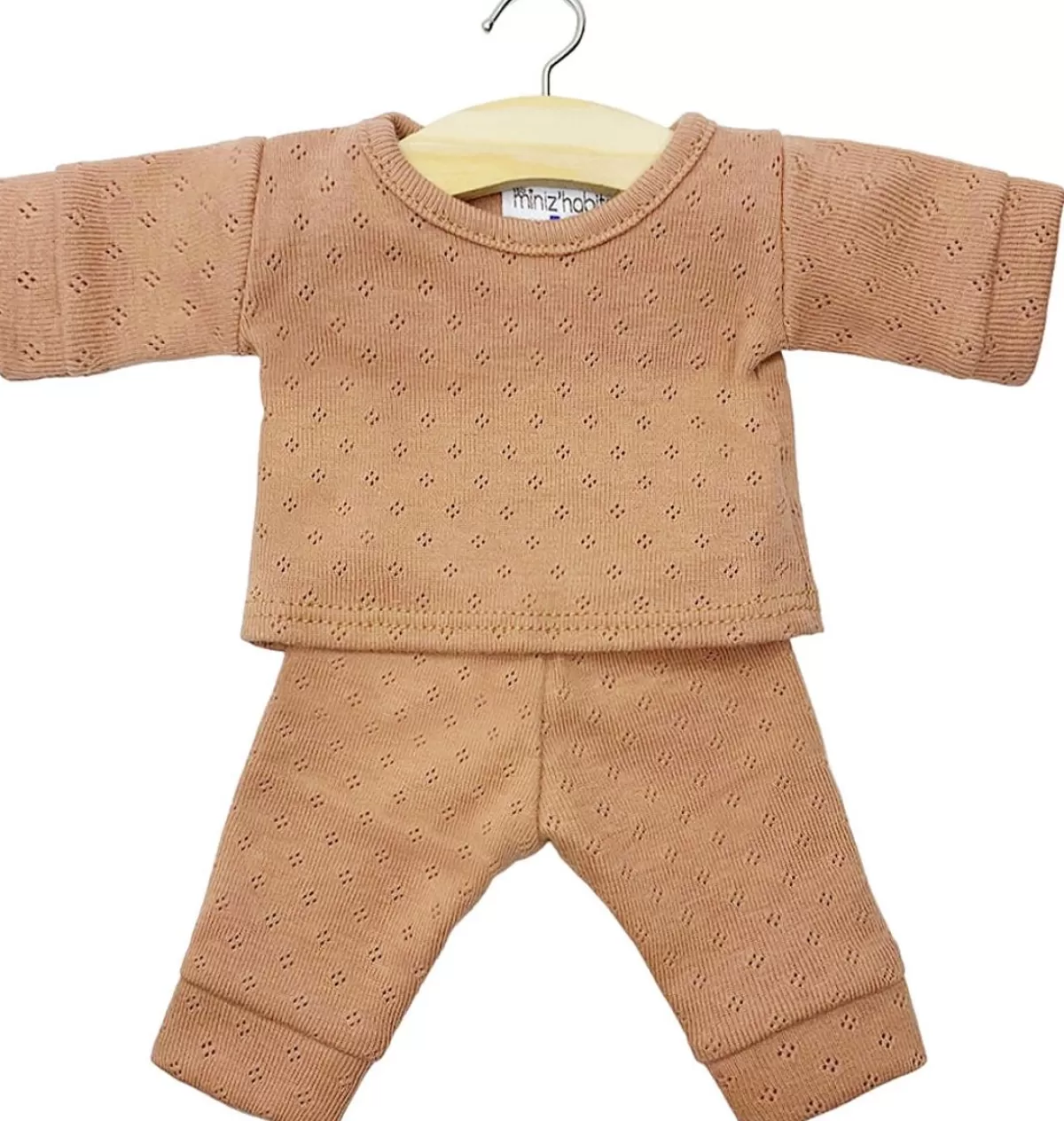 Shop Minikane Pajamas Les P'Tits Basiques – Pajama Morgan And Coton Pointille Cassonade - For Gordi Dolls