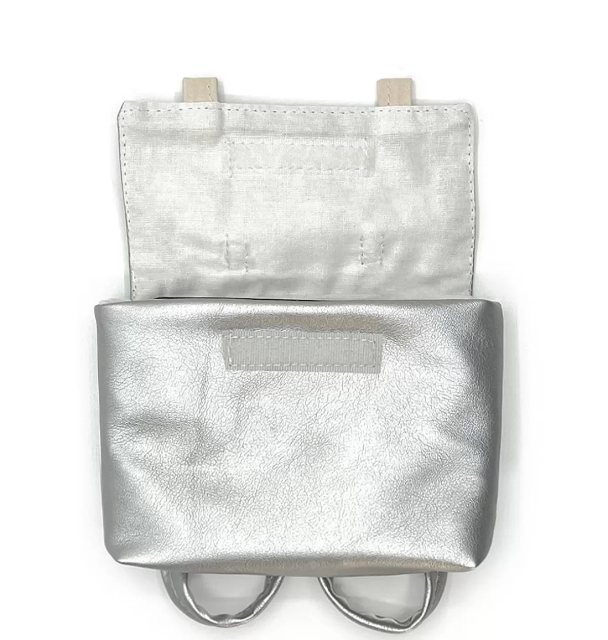 Online Minikane School Bag For The Gordi Dolls / Silver Artificial Leather