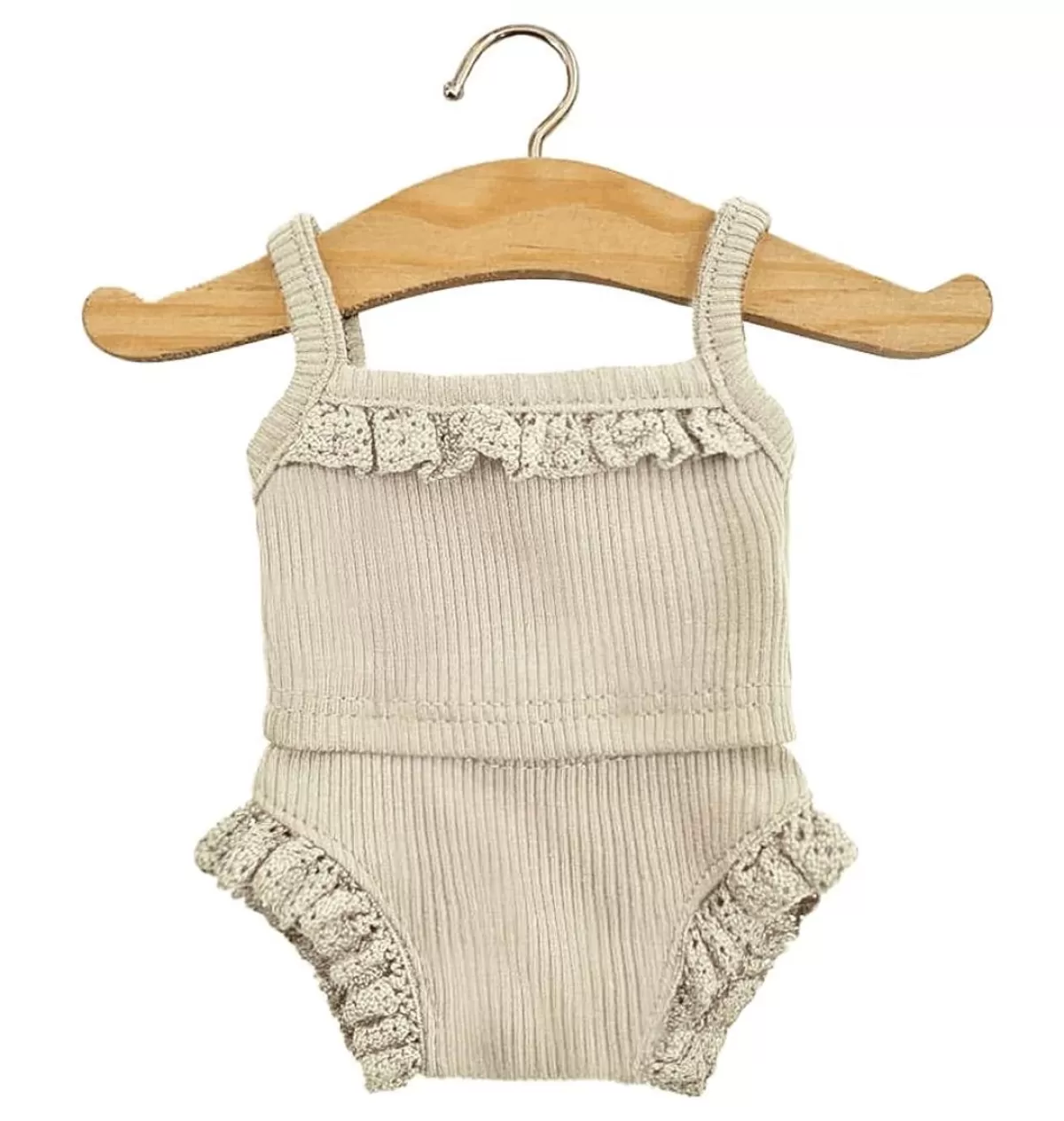 Clearance Minikane Underwear Set For Gordi Dolls Dessous Fille En Maille Cotelee Lin Et Sa Dentelle