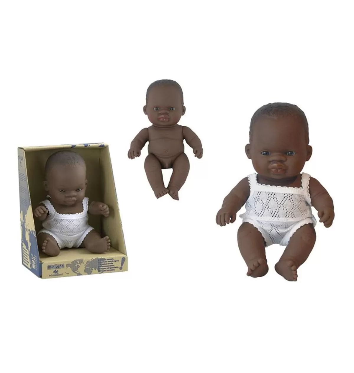 Sale Miniland poppen Miniland Baby Doll African Boy 21 Cm