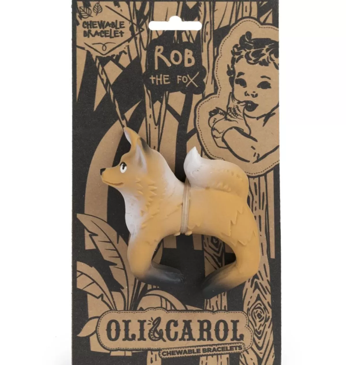 Hot Oli & Carol Rob De Fox Teething Toy, Bath Toy And Bracelet