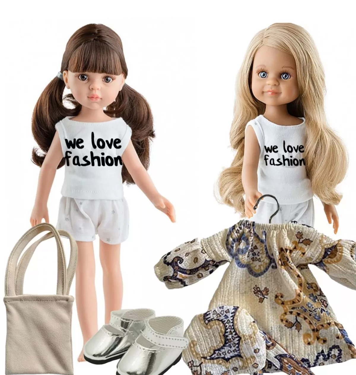 Outlet Paola Reina poppen Paola Reina Amigas Doll Carol With Ponytails In Her Hair