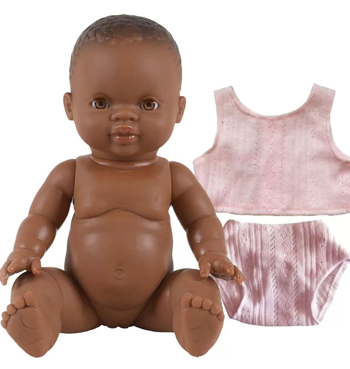 Fashion Paola Reina poppen Paola Reina Baby Doll Brown Girl With Underwear