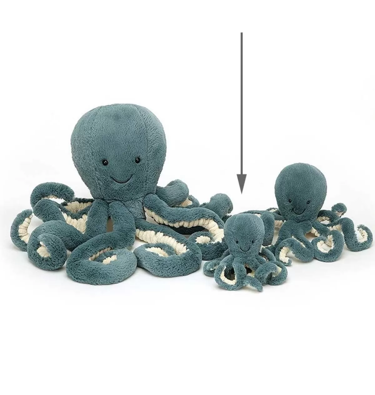 Shop Jellycat knuffels Storm Octopus Baby Jellycat 14 Cm